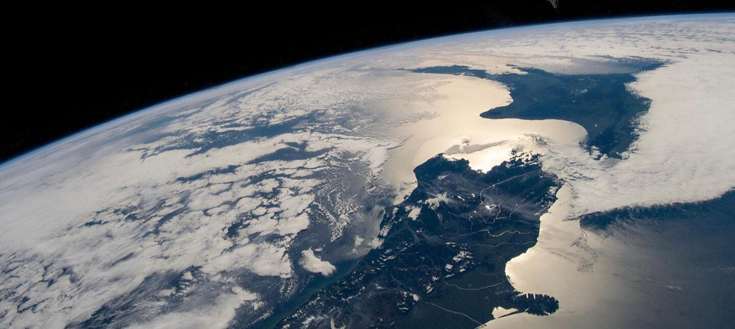 Photograph of New Zealand taken from the International Space Station. Credit NASA via New Zealand's Stardome Observatory.